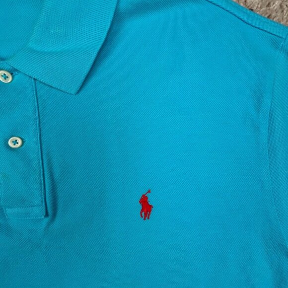 Polo Ralph Lauren Mens Polo Shirt Short Sleeve Pony Logo Size 2XL Light Blue - Picture 6 of 9
